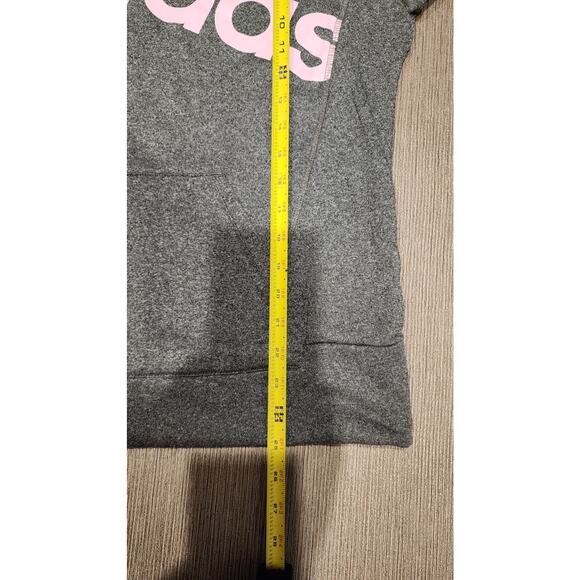 Adidas heathered gray fleece lined hoodie size M - Picture 9 of 9